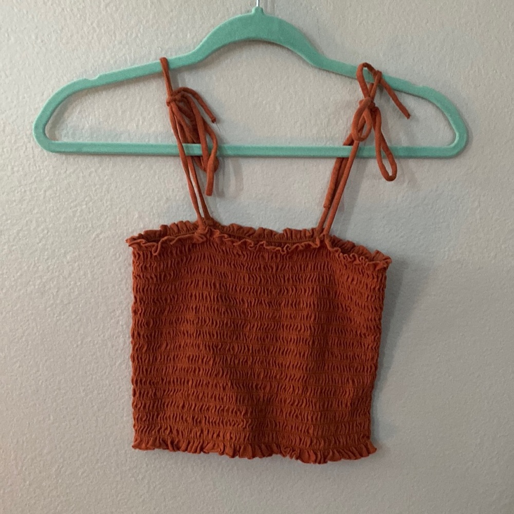 Target Wild Fable burnt orange ribbed tank top